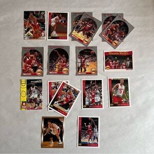 Vintage Houston Rockets Basketball Trading Cards Mixed Brand Lot of 17 - Unrated